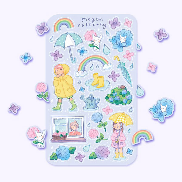 Rainy Days sticker sheet