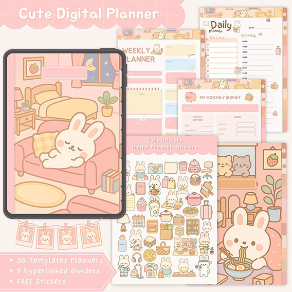 kawaii 2026 digital planners