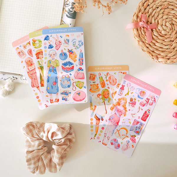 konbini sticker sheets