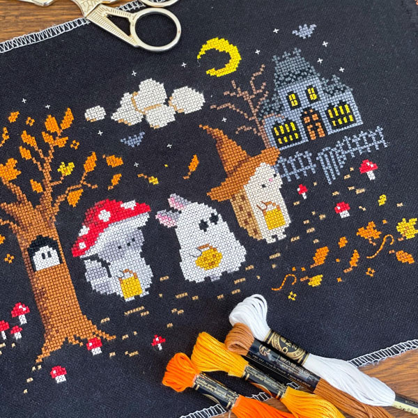 Trick or Treat Halloween cross stitch pattern