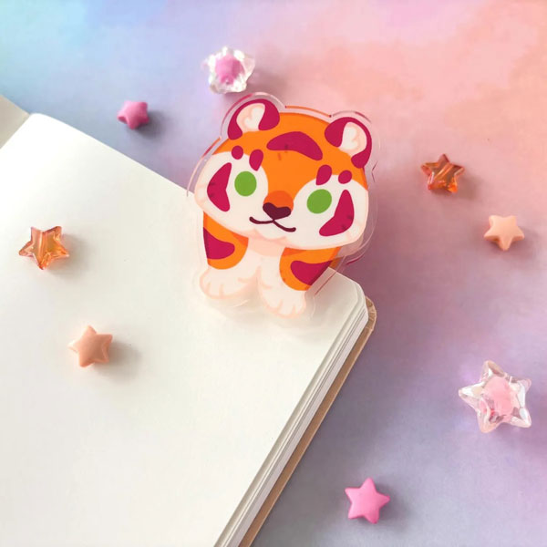 kawaii tiger snack & binder clips