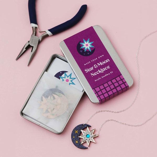 DIY Star & Moon acrylic pendant kit