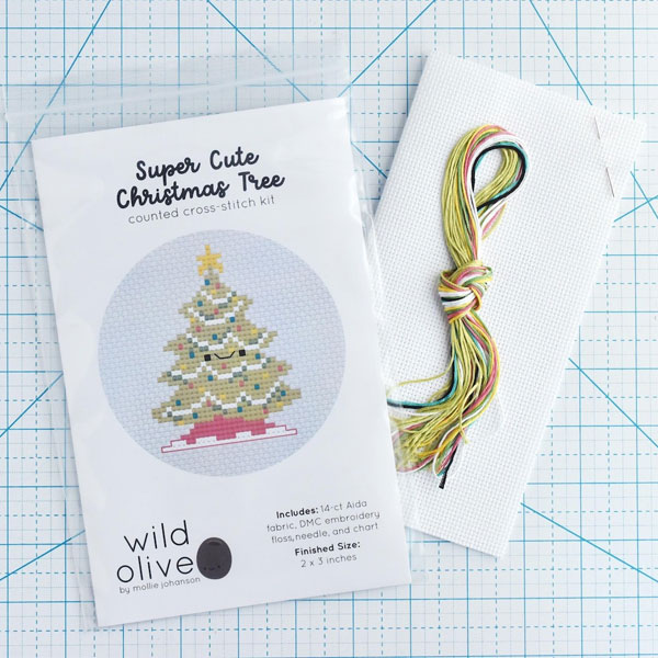 kawaii Christmas Tree cross stitch kit
