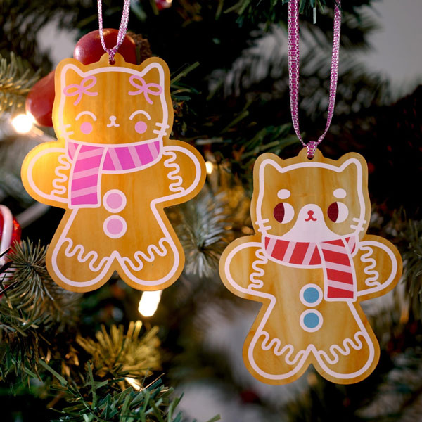 Gingerbread Kitty Christmas Tree Decorations