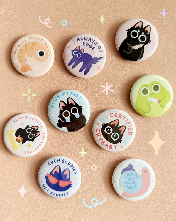 kawaii badges