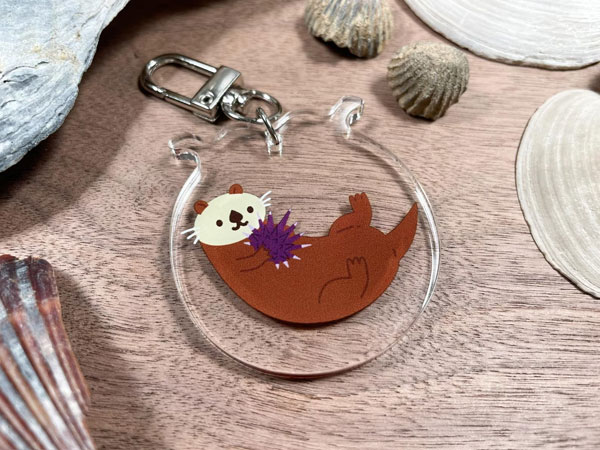 kawaii otter keychain