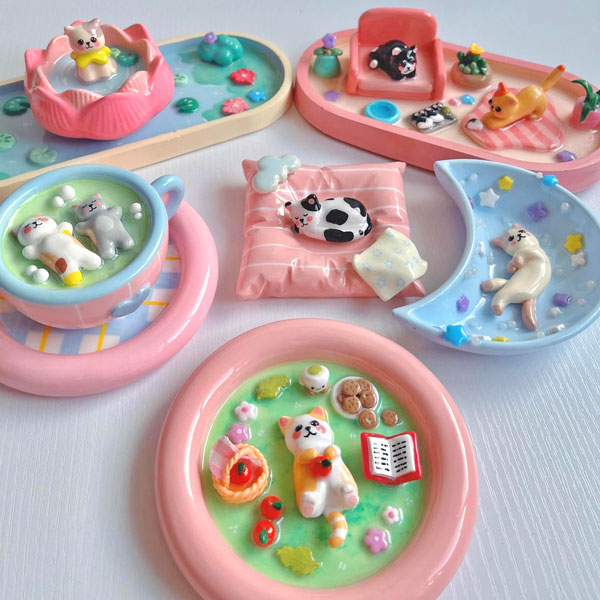 handmade kawaii trinket dishes