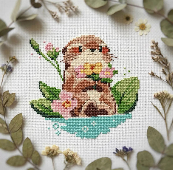 kawaii otter cross stitch patterns