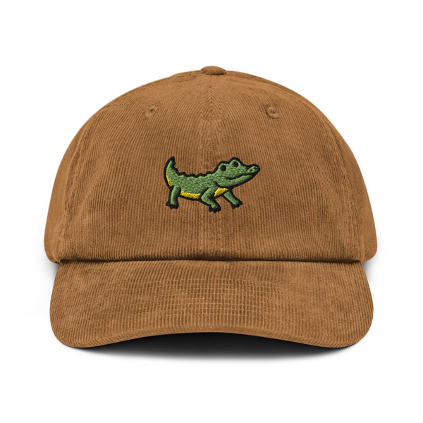 crocodile corduroy cap