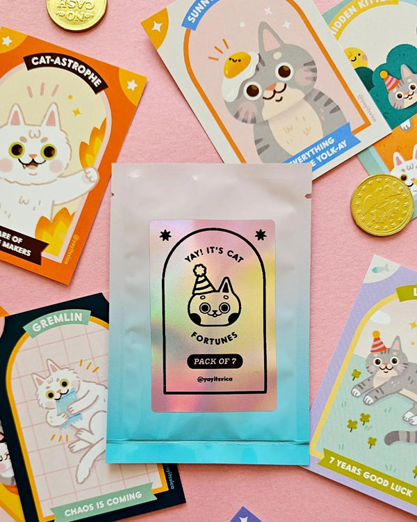 kawaii cats Mini Art Prints