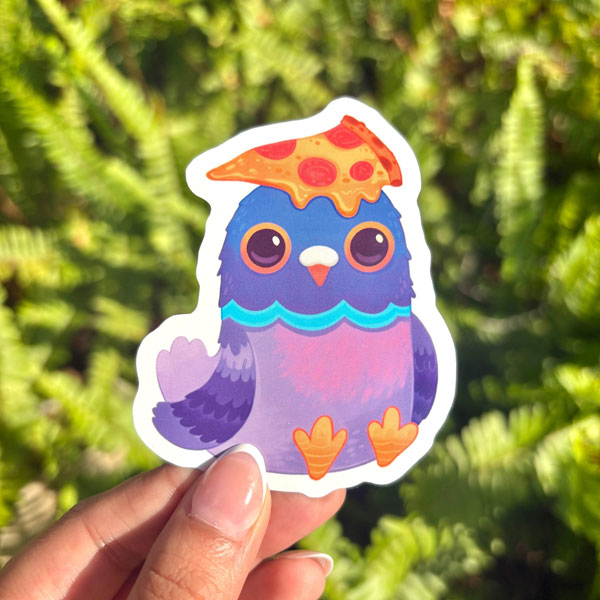 pizza pigeon vinyl sticker