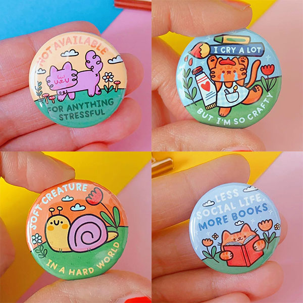 relatable kawaii badges