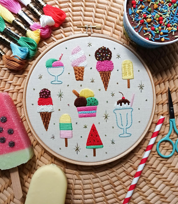 Sweet Summer embroidery pattern