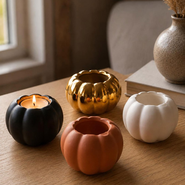 pumpkin tea light holders