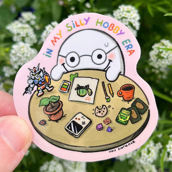 silly hobby era vinyl sticker