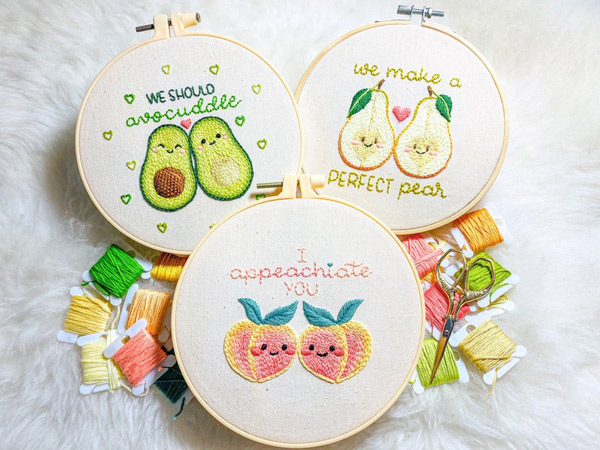 Valentine's Day Crafts - embroidery patterns