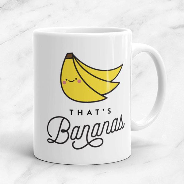 vegan gifts - banana mug