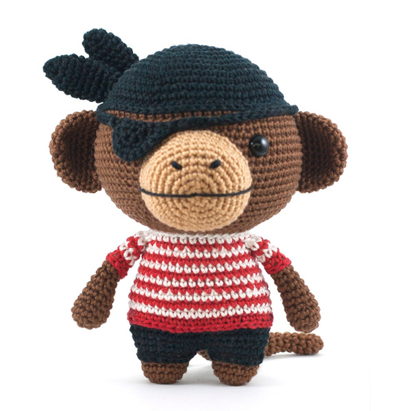 pirate monkey kawaii amigurumi crochet pattern