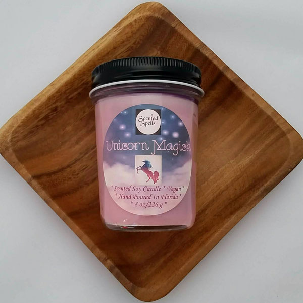 unicorn scented candle