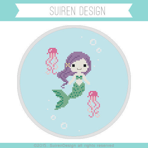 mermaid cross stitch pattern