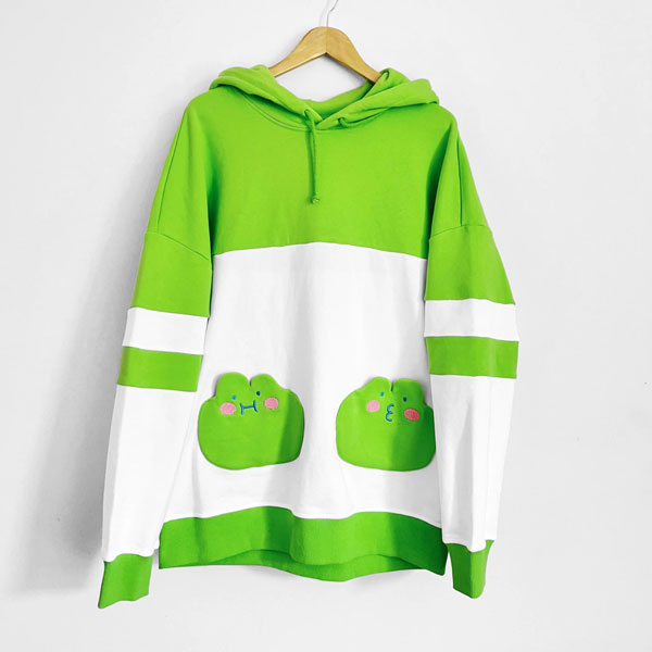 kawaii frog hoodie
