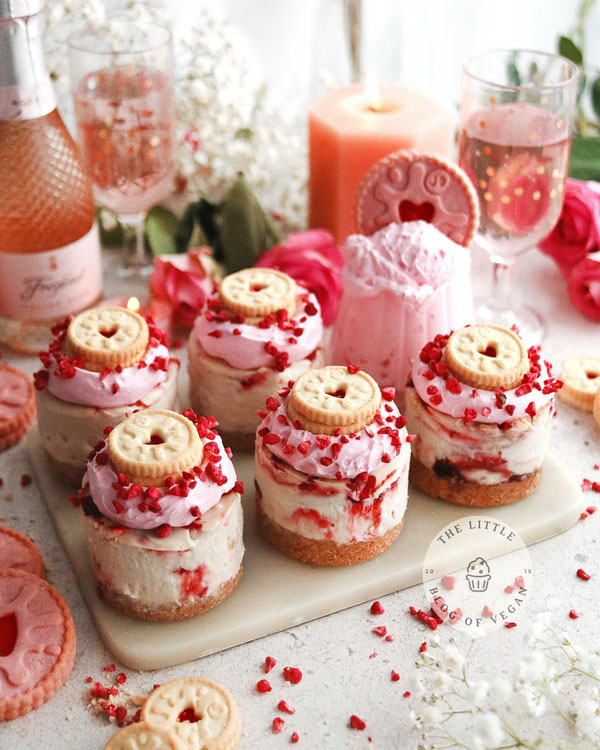 Jammie Dodger mini vegan cheesecakes recipe