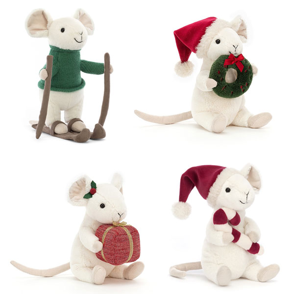 jellycat christmas plush - merry mouse