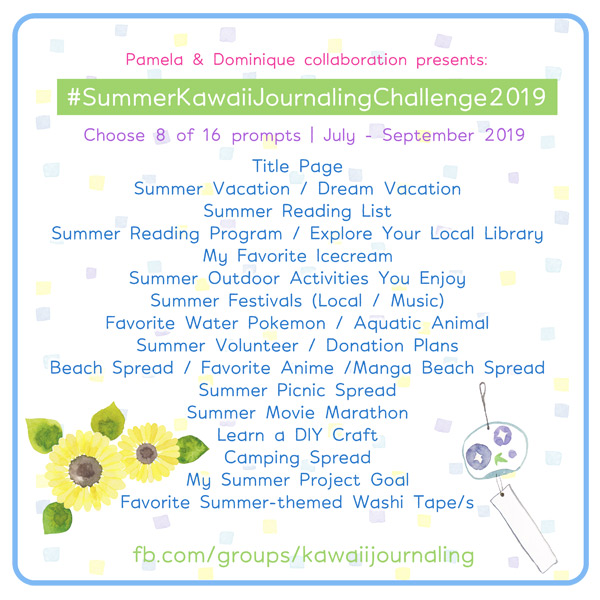 Summer Kawaii Journaling Challenge