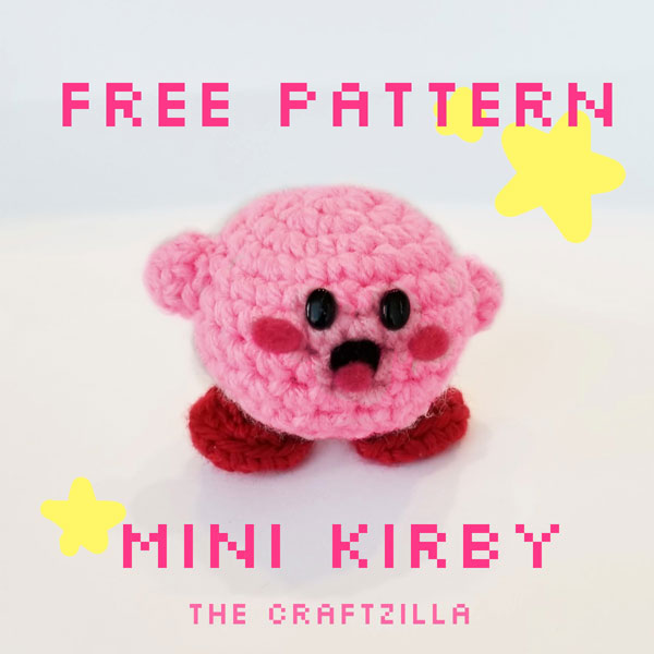 Kirby free amigurumi crochet pattern