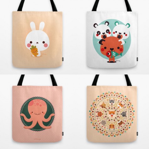 Luli Bunny Tote Bags