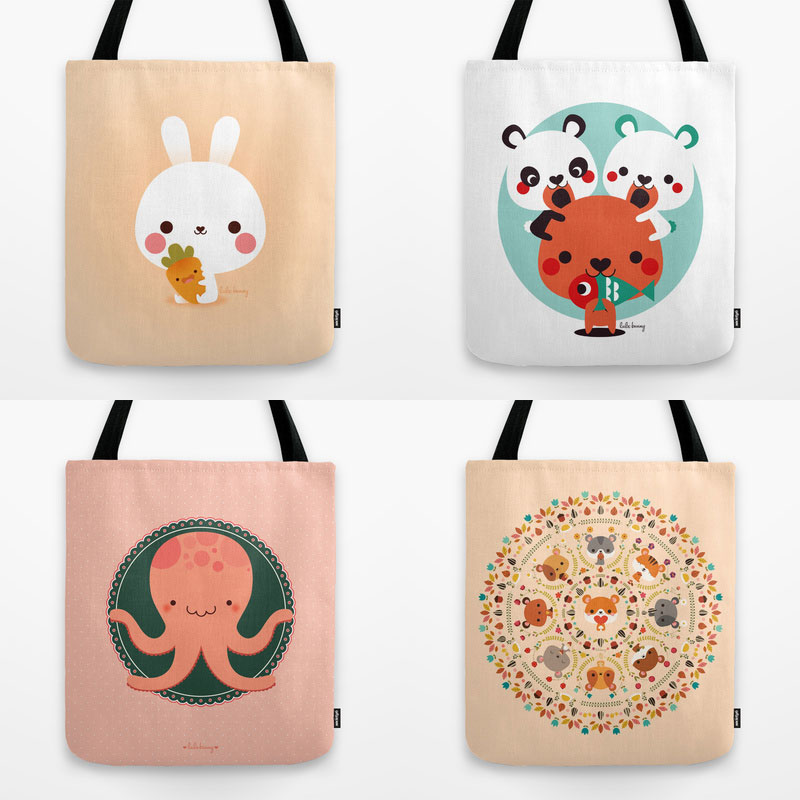 Luli Bunny Tote Bags - Super Cute Kawaii!!
