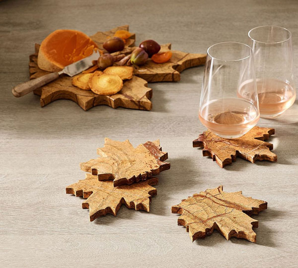 maple leaf coasters