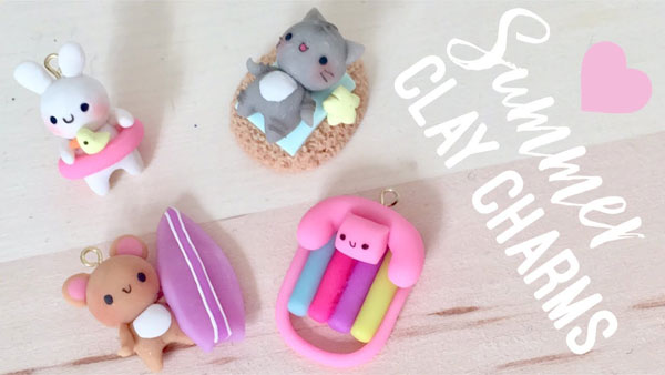 summer crafts clay charms