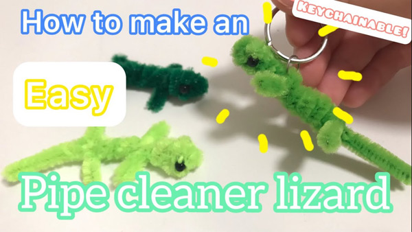 DIY pipe cleaner lizard