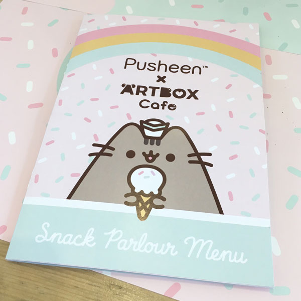 Pusheen x ARTBOX Cafe menu