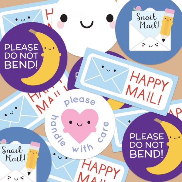 happy mail kawaii stickers