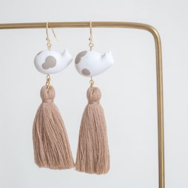 handmade cat earrings