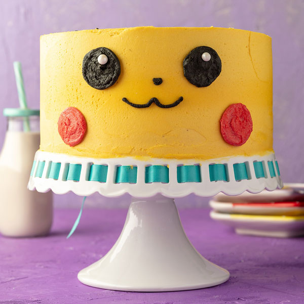 Pikachu vegan cake recipe