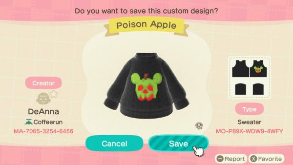 Cute Animal Crossing Custom Designs for Halloween