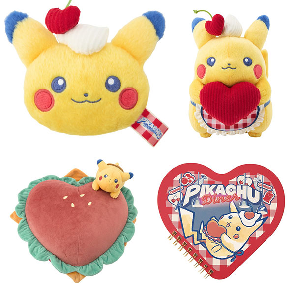 Pikachu Diner plush & stationery
