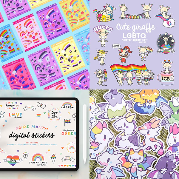 Kawaii Pride Planner Stickers & Printables