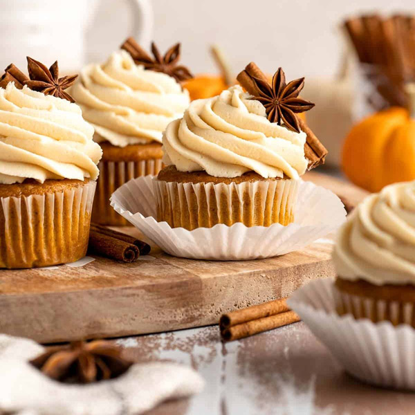 Autumn pumpkin cupcakes recipe