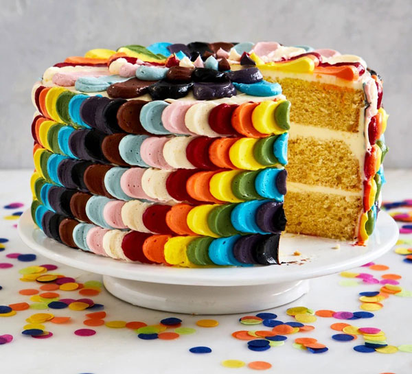 progress flag rainbow layer cake