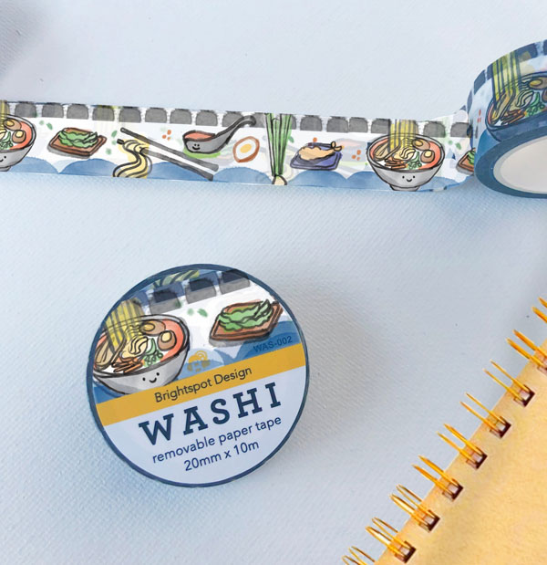 kawaii ramen washi tape