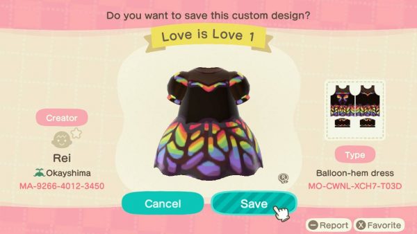 Animal Crossing Custom Designs For Pride Month