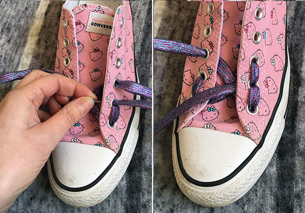 kawaii shoelace styling tutorial