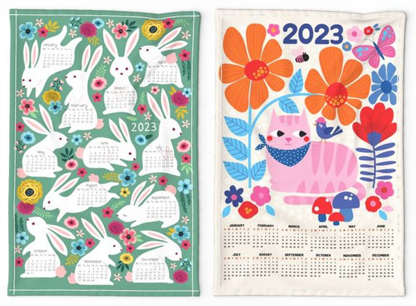 2023 tea towel calendars