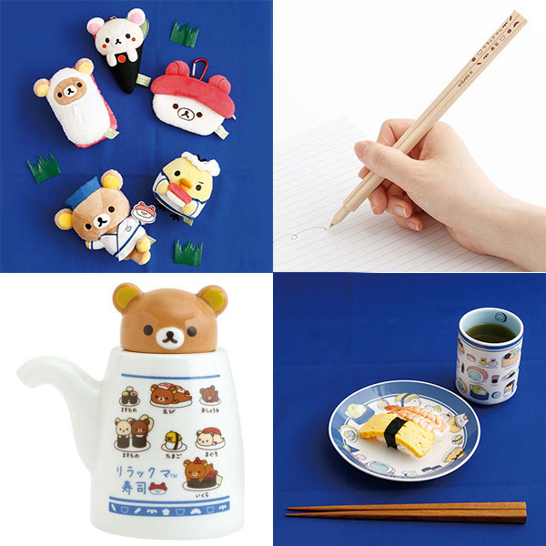 Rilakkuma & Sumikko Gurashi-themed sushi goods