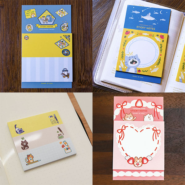 kawaii sticky memo pads
