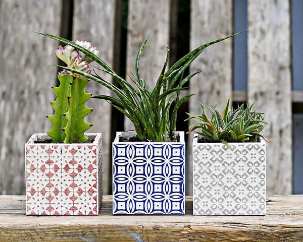 Earth Day Crafts - tiled planters